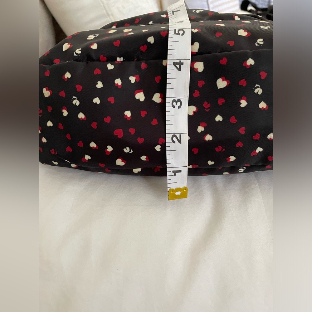 Karl Lagerfeld Paris Cara Black Crossbody Bag with Red and White Hearts - Picture 6 of 10